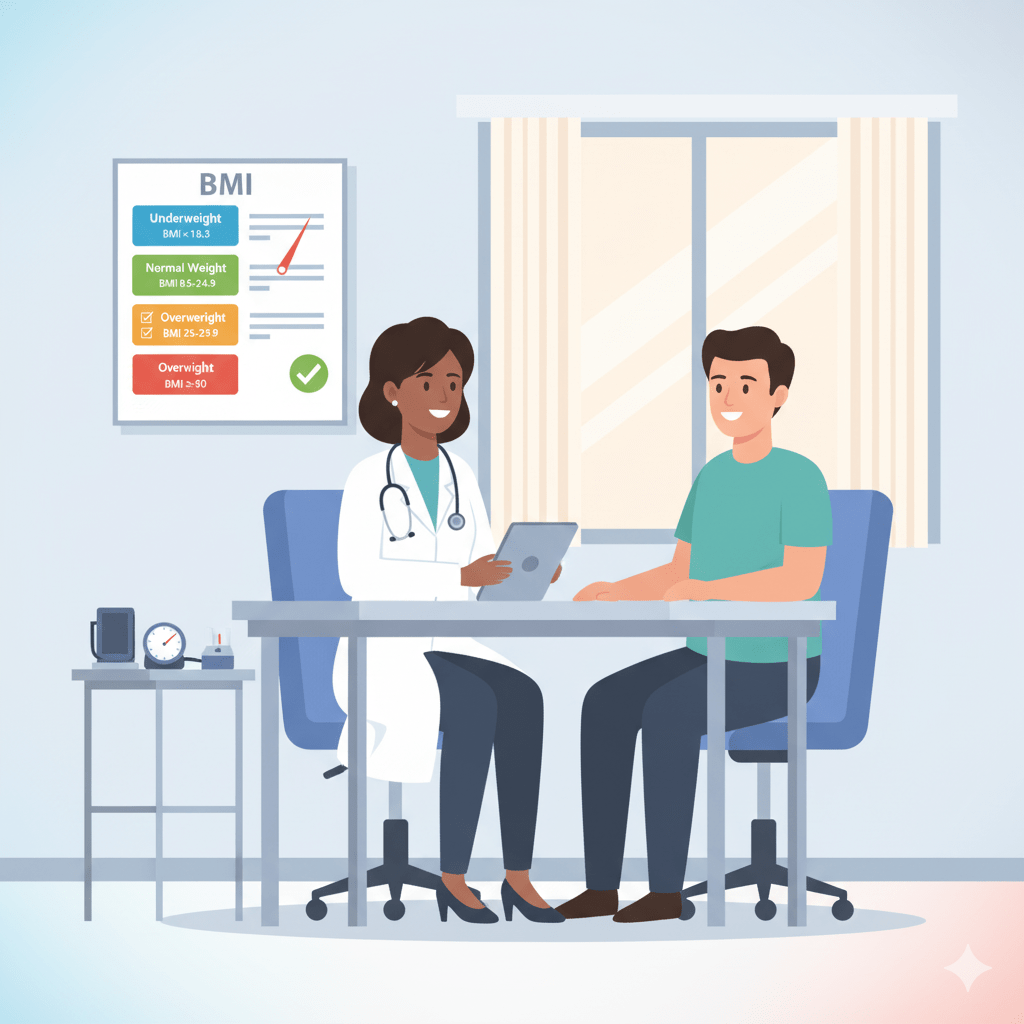 health consultation with medical professional discuss BMI results health advice